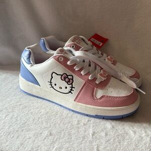 Hello Kitty White and Pink Women’s Size 10 Lace‎ Up Shoes New